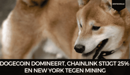 Dogecoin domineert, Chainlink stijgt 25% en New York tegen mining