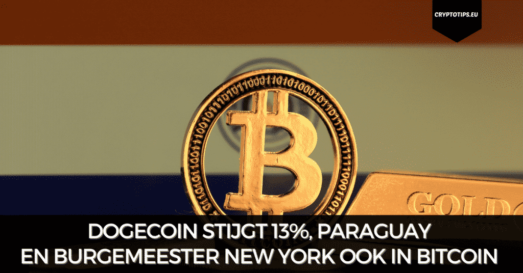 Dogecoin stijgt 13%, Paraguay en burgemeester New York ook in Bitcoin