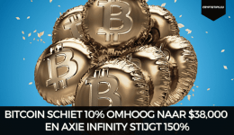 Bitcoin schiet 10% omhoog naar $38,000 en Axie Infinity stijgt 150%