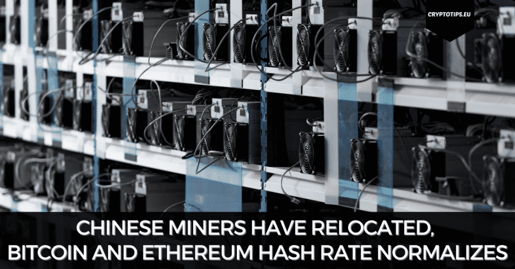Chinese Miners Have Relocated, Bitcoin And Ethereum Hash Rate Normalizes