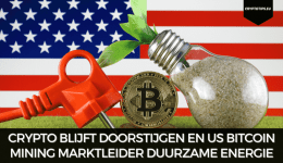 Crypto blijft doorstijgen en Amerika Bitcoin mining marktleider duurzame energie