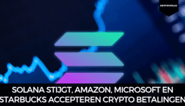Solana stijgt, Amazon, Microsoft en Starbucks accepteren crypto betalingen