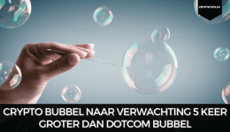 Crypto bubbel naar verwachting 5 keer groter dan dotcom bubbel