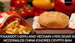 Polkadot (+20%) And VeChain (+15%) Soar As McDonalds China Ignores Crypto Ban