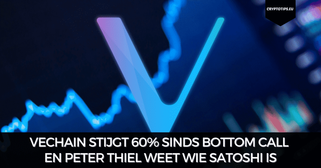 VeChain stijgt 60% sinds bottom call en Peter Thiel weet wie Satoshi is