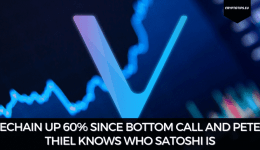 VeChain Up 60% Since Bottom Call And Peter Thiel Knows Who Satoshi Is