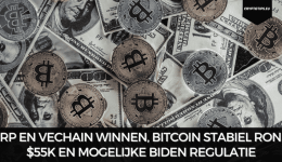 XRP en VeChain winnen, Bitcoin stabiel rond $55k en mogelijke Biden regulatie