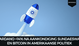 Cardano +14% na SundaeSwap DEX en Bitcoin in Amerikaanse politiek