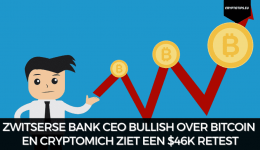 Zwitserse bank CEO bullish over Bitcoin en CryptoMich ziet een $46k retest