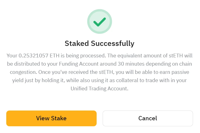 Ether staking bybit