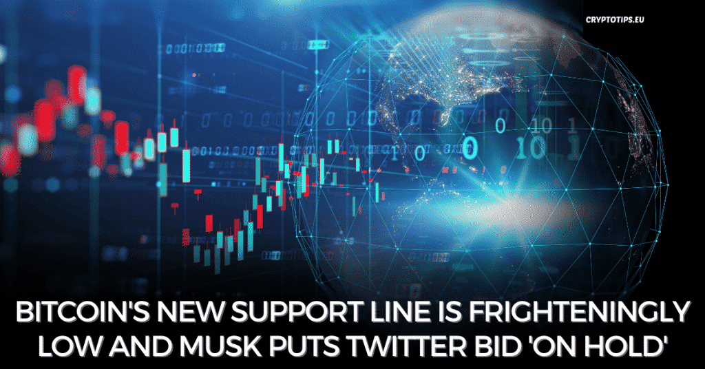 Bitcoin's New Support Line Is Frighteningly Low And Musk Puts Twitter Bid 'On Hold'