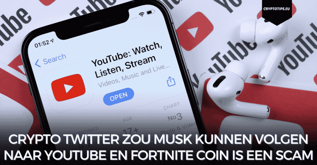 Crypto Twitter zou Musk kunnen volgen naar YouTube en Fortnite Coin is een scam