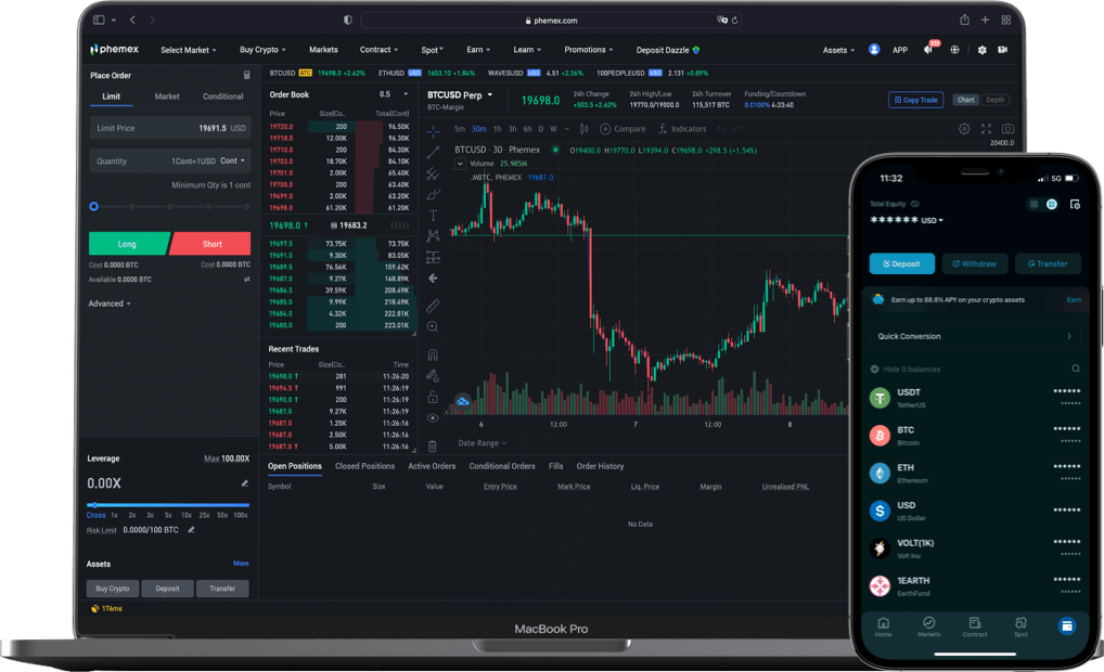 Phemex trading platform