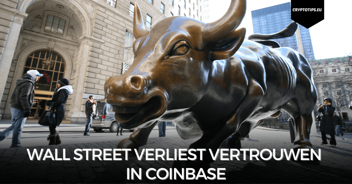 Wall Street verliest vertrouwen in Coinbase