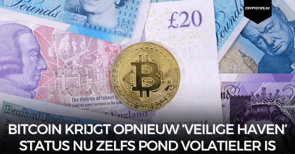 Bitcoin krijgt opnieuw ‘veilige haven’ status nu zelfs Pond volatieler is