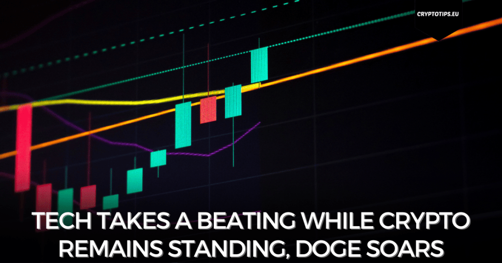 Tech takes a beating while Crypto remains standing, Doge soars