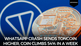 WhatsApp crash sends Toncoin higher, coin climbs 54% in a week