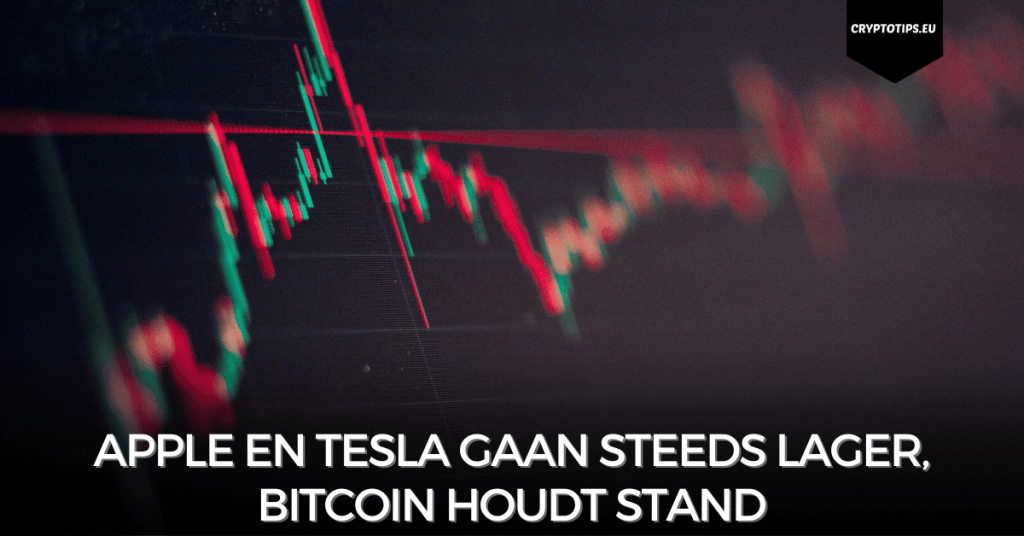 Apple en Tesla gaan steeds lager, Bitcoin houdt stand