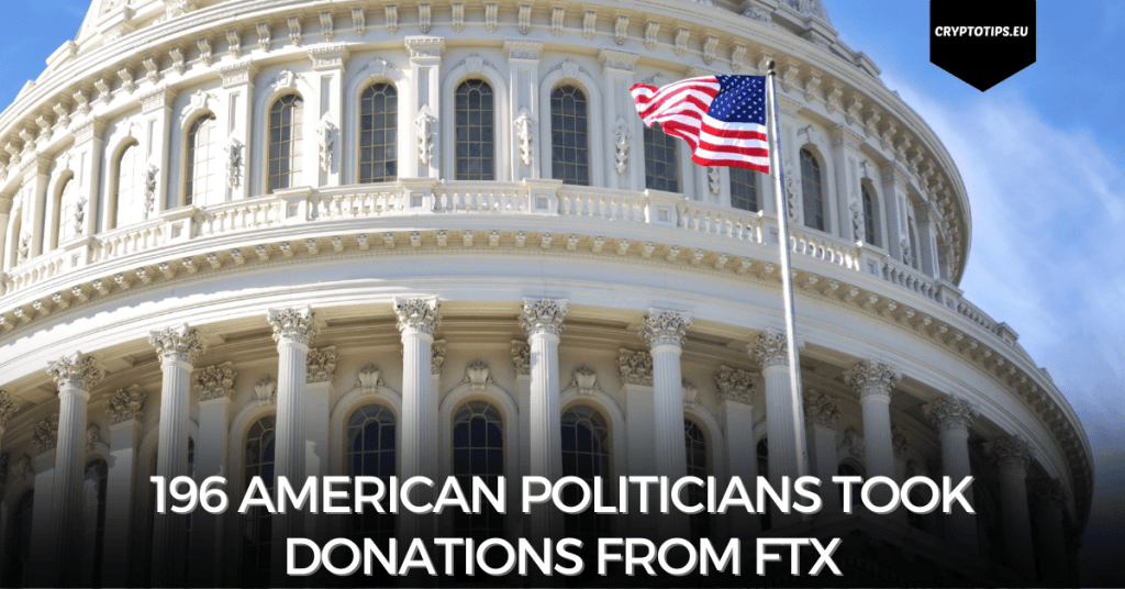 196 American politicians took donations from FTX
