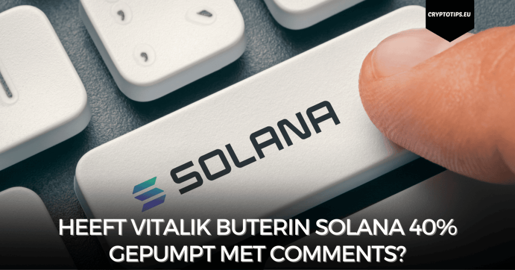 Heeft Vitalik Buterin Solana 40% Gepumpt Met Comments?