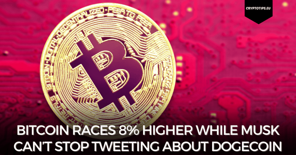 Bitcoin races 8% higher while Musk can’t stop Tweeting about Dogecoin