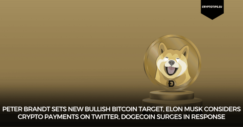 Peter Brandt sets new bullish Bitcoin target, Elon Musk considers crypto payments on Twitter, Dogecoin surges in response