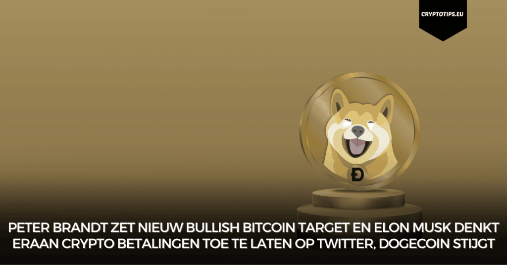 Peter Brandt zet nieuw bullish Bitcoin target en Elon Musk denkt eraan crypto betalingen toe te laten op Twitter, Dogecoin stijgt