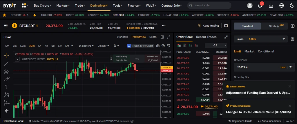 Bybit Futures trading