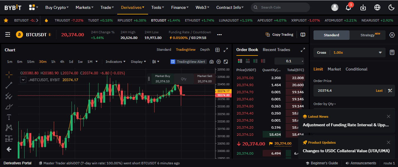 how to trade bybit