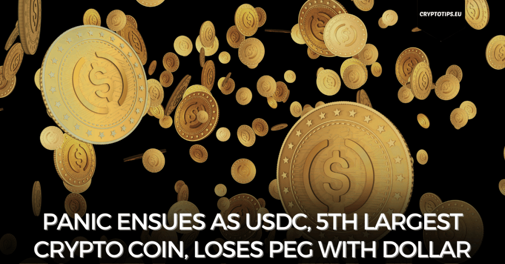 Panic ensues as USDC, 5th largest crypto coin, loses peg with dollar