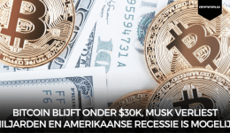 Bitcoin blijft onder $30k, Musk verliest miljarden en Amerikaanse recessie is mogelijk