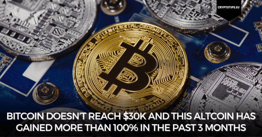 Bitcoin doesn’t reach $30k and this altcoin has gained more than 100% in the past 3 months