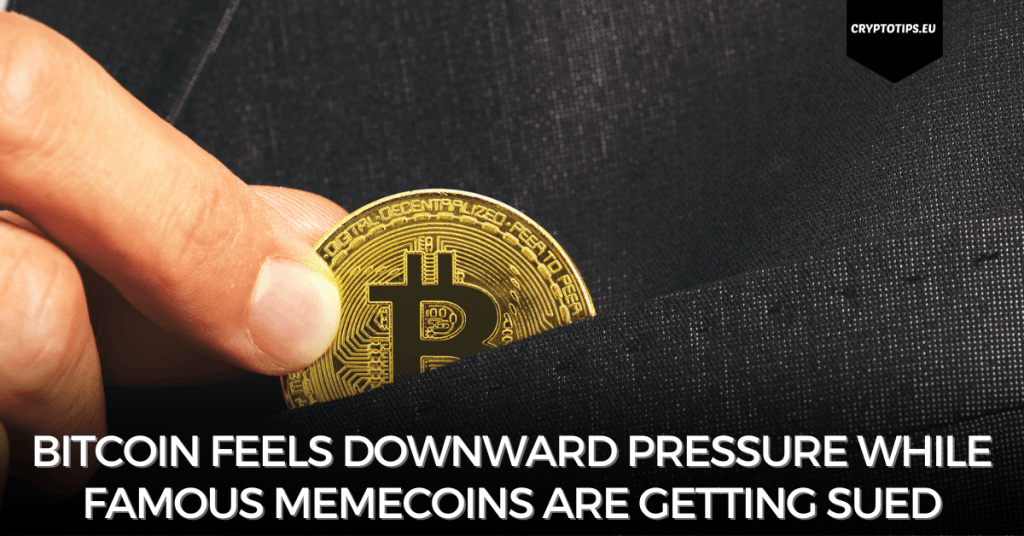 Bitcoin feels downward pressure while famous memecoins are getting sued