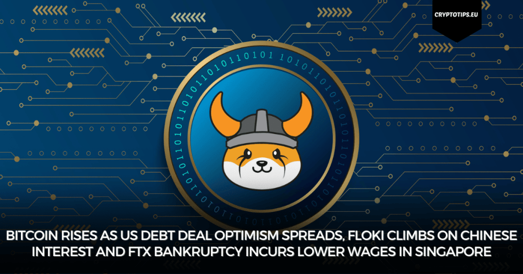 Bitcoin rises as US debt deal optimism spreads, Floki climbs on Chinese interest and FTX bankruptcy incurs lower wages in Singapore