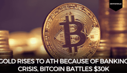 Gold rises to ATH because of banking crisis, Bitcoin battles $30k