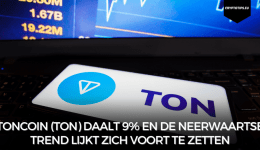 Toncoin (TON) daalt 9% en de neerwaartse trend lijkt zich voort te zetten