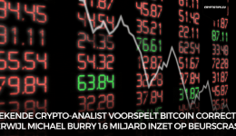 Bekende crypto-analist voorspelt Bitcoin correctie terwijl Michael Burry 1.6 miljard inzet op beurscrash