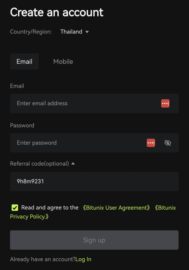 Where to apply the Bitunix referral code