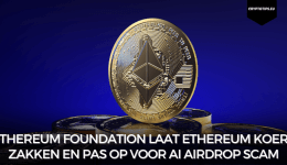 Ethereum Foundation laat Ethereum koers zakken en pas op voor AI airdrop scam