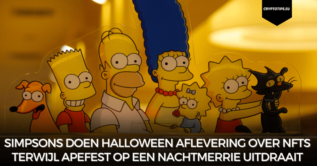 Simpsons doen Halloween aflevering over NFTs terwijl Apefest op een nachtmerrie uitdraait