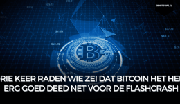 Drie keer raden wie zei dat Bitcoin het heel erg goed deed net voor de flashcrash