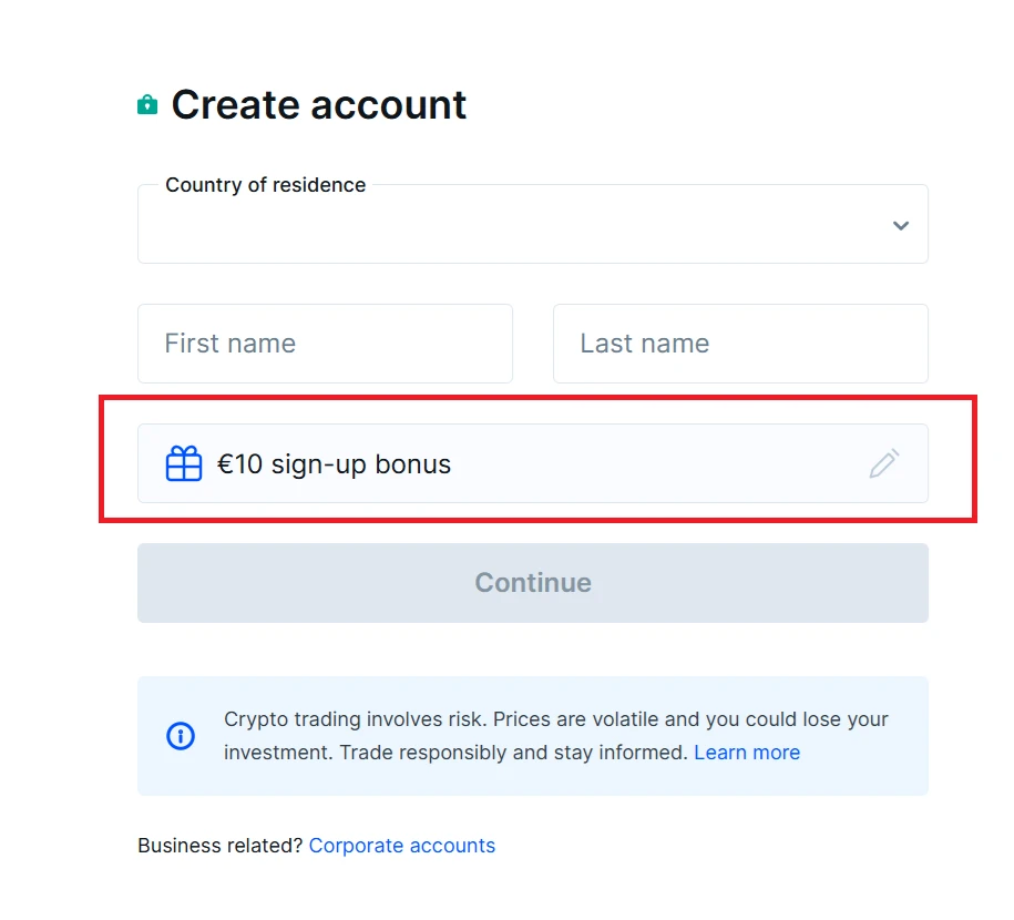 Bitvavo 10 euro welcome offer